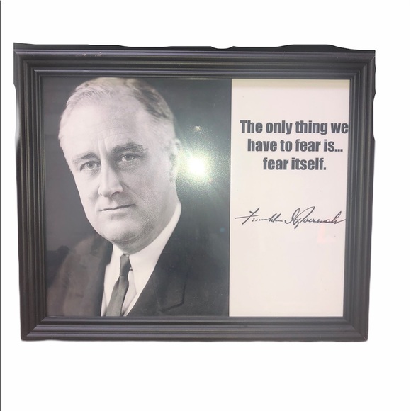 Other | Franklin D Roosevelt Inspirational Qoute And Frame | Poshmark